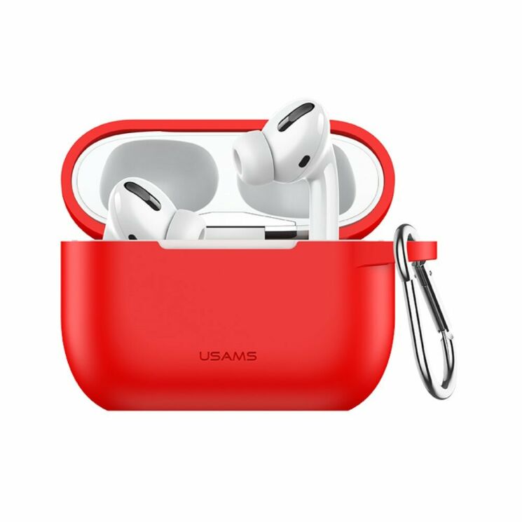 Защитный чехол USAMS US-BH568 Protective Cover для Apple AirPods Pro - Red: фото 1 из 17
