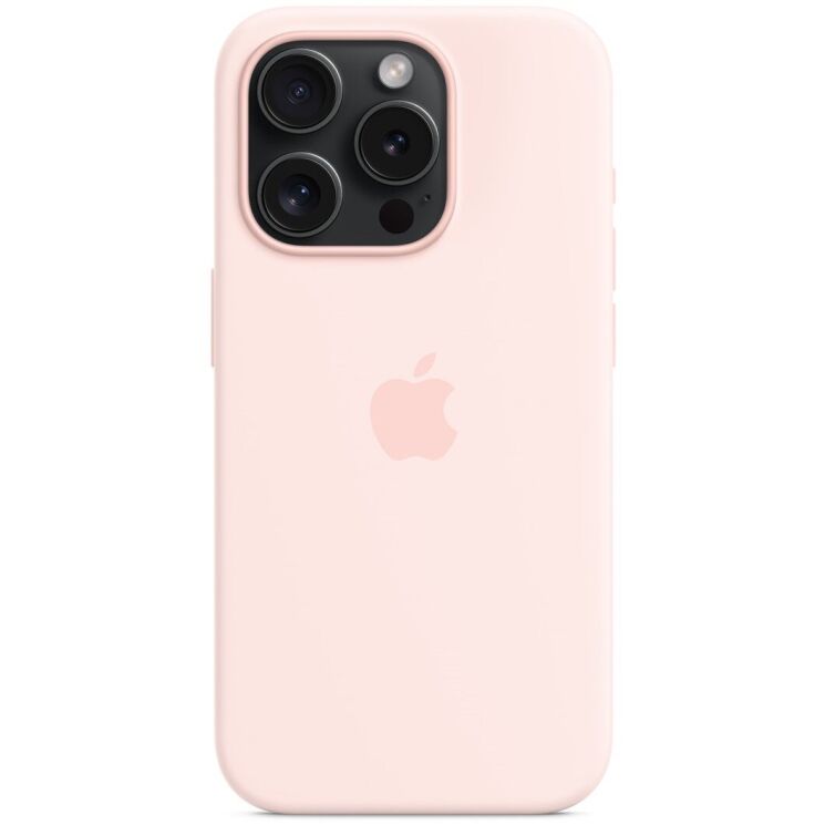 Оригинальный чехол Silicone Case with MagSafe для Apple iPhone 15 Pro (MT1F3) - Light Pink: фото 4 из 6