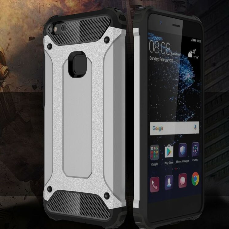 Защитный чехол UniCase Rugged Guard для Huawei P10 Lite - Silver: фото 2 из 6