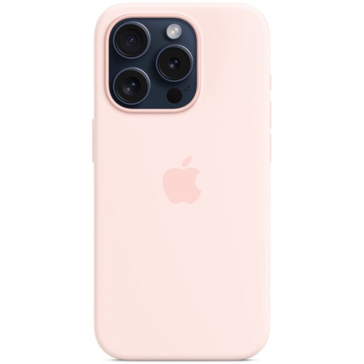Оригинальный чехол Silicone Case with MagSafe для Apple iPhone 15 Pro (MT1F3) - Light Pink: фото 2 из 6