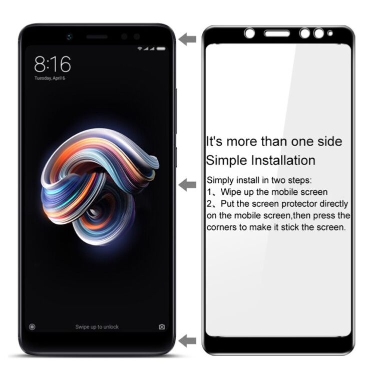 Защитное стекло IMAK Full Protect для Xiaomi Redmi Note 5 Pro - Black: фото 6 из 6