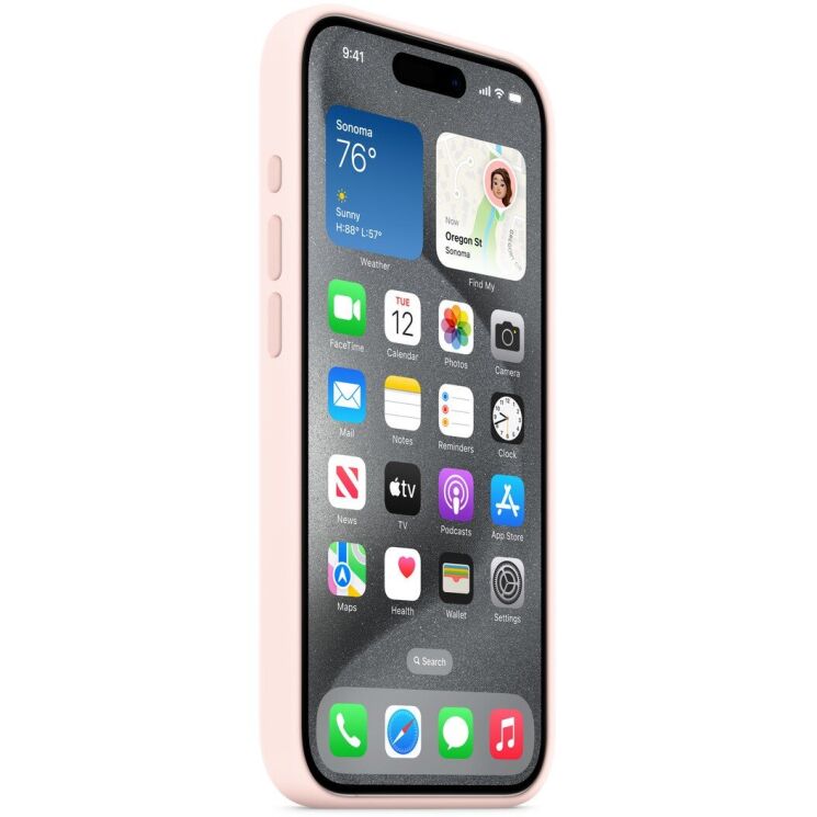 Оригинальный чехол Silicone Case with MagSafe для Apple iPhone 15 Pro (MT1F3) - Light Pink: фото 6 из 6