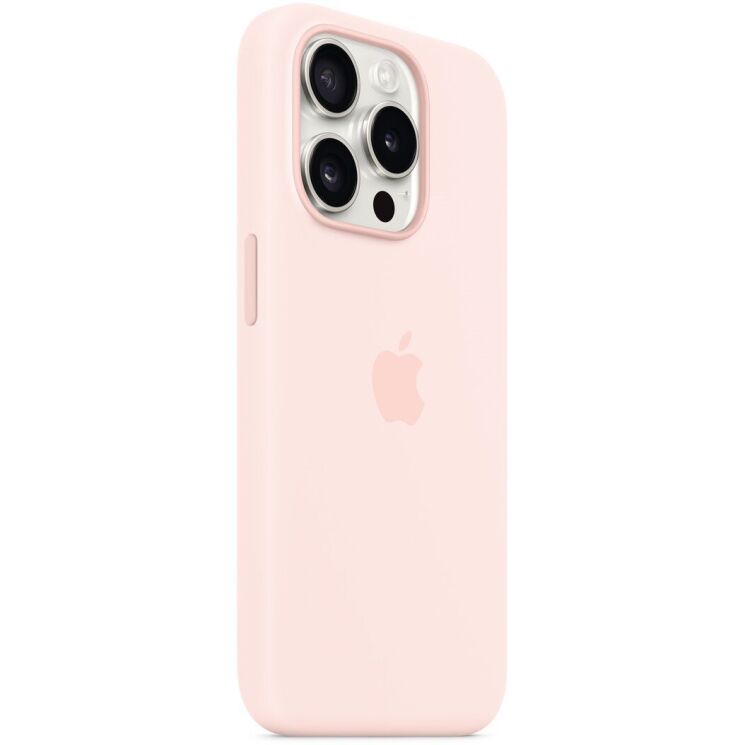 Оригинальный чехол Silicone Case with MagSafe для Apple iPhone 15 Pro (MT1F3) - Light Pink: фото 5 из 6