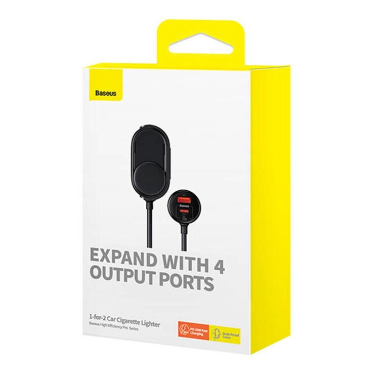 Автомобильное зарядное устройство High Efficiency Pro 1 for 2 (C00455300121-00) - Black: фото 6 из 24