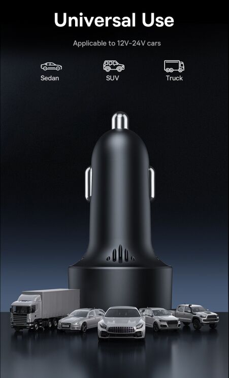Автомобильное зарядное устройство High Efficiency Pro 1 for 2 (C00455300121-00) - Black: фото 21 из 24