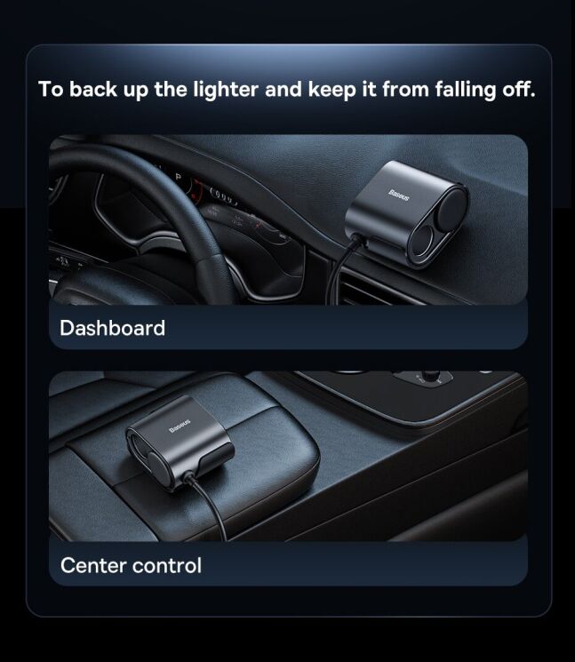 Автомобильное зарядное устройство High Efficiency Pro 1 for 2 (C00455300121-00) - Black: фото 20 из 24