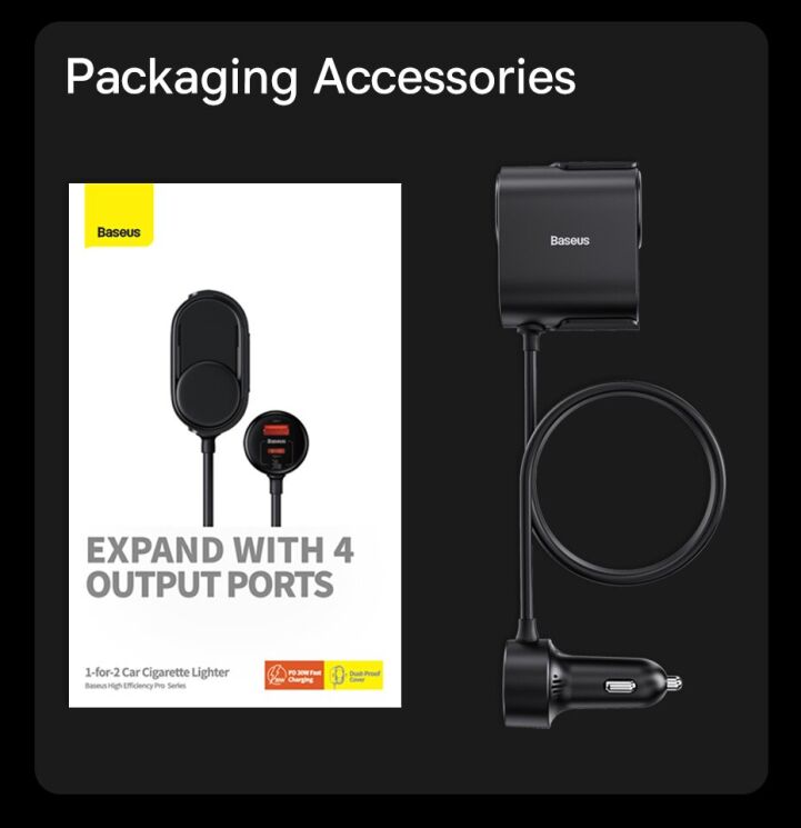 Автомобильное зарядное устройство High Efficiency Pro 1 for 2 (C00455300121-00) - Black: фото 23 из 24