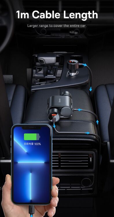Автомобильное зарядное устройство High Efficiency Pro 1 for 2 (C00455300121-00) - Black: фото 13 из 24