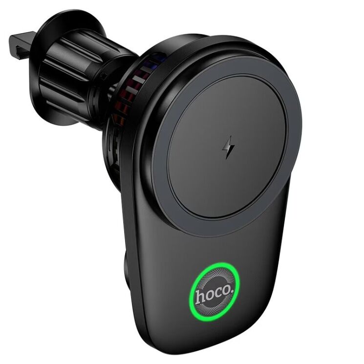 Автомобильный держатель с беспроводной зарядкой Hoco HW36 (15W) Air Outlet - Black: фото 4 из 10