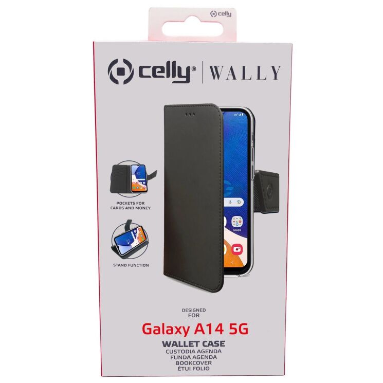 Чехол Celly Wallet Case для Samsung Galaxy A14 (А145) WALLY1035 - Black: фото 5 из 5