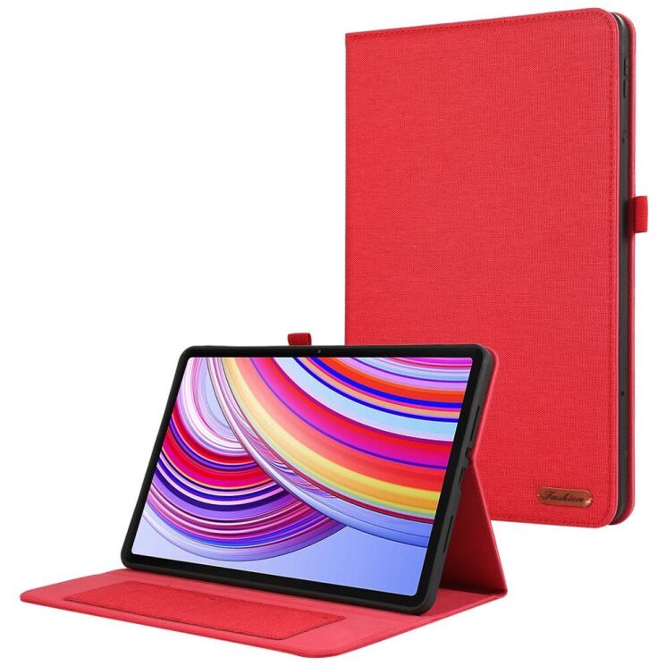 Чехол Deexe Cloth Style для Xiaomi Redmi Pad Pro / Poco Pad - Red: фото 1 из 6