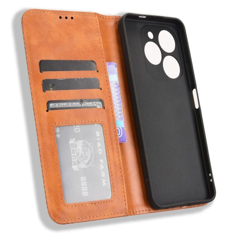 Чехол Deexe Retro Style для Blackview Shark 9 - Brown: фото 5 из 7