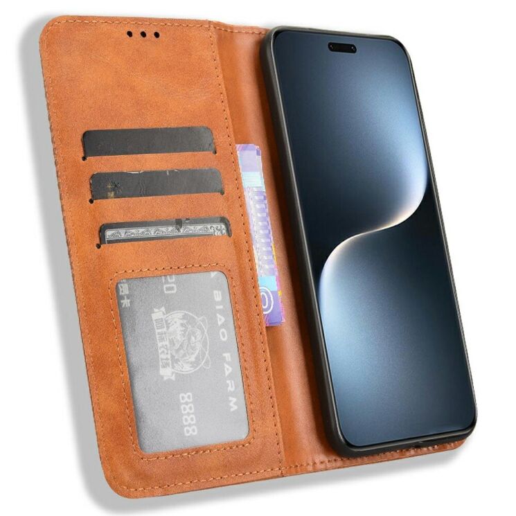 Чехол Deexe Retro Style для Honor Magic 7 Pro - Brown: фото 2 из 7