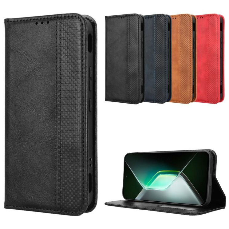 Чехол Deexe Retro Style для Infinix GT 30 Pro - Black: фото 8 из 17