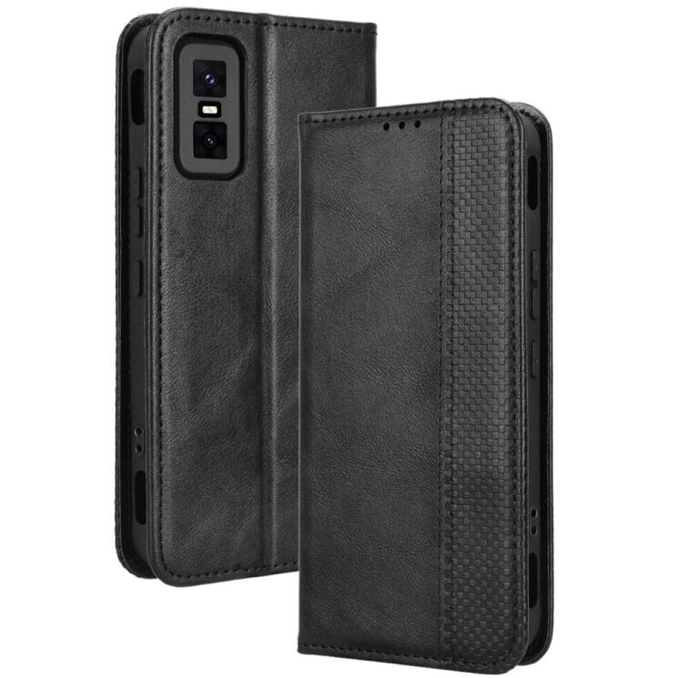 Чехол Deexe Retro Style для Infinix GT 30 Pro - Black: фото 1 из 17