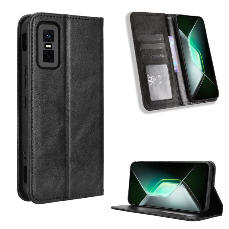 Чехол Deexe Retro Style для Infinix GT 30 Pro - Black: фото 2 из 17