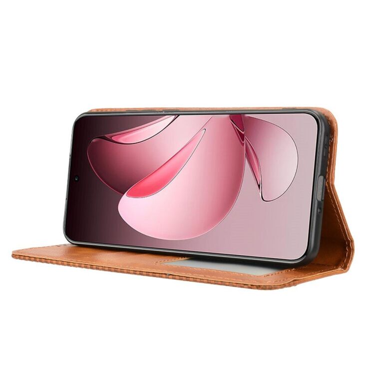 Чехол Deexe Retro Style для OPPO Reno 13 Pro 5G - Brown: фото 3 из 7