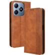 Чехол Deexe Retro Style для Realme C63 / C61 / Note 60x - Brown (359703Z)