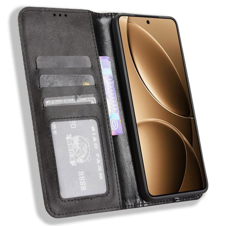 Чохол Deexe Retro Style для Xiaomi Poco F7 Pro / Poco F7 Ultra - Black: фото 2 з 7