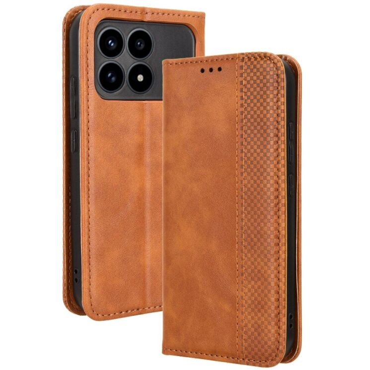 Чохол Deexe Retro Style для Xiaomi Poco F8 Pro - Brown (403502Z) Чохол Deexe Retro Style для Xiaomi Poco F8 Pro - Brown: фото 1 з 19