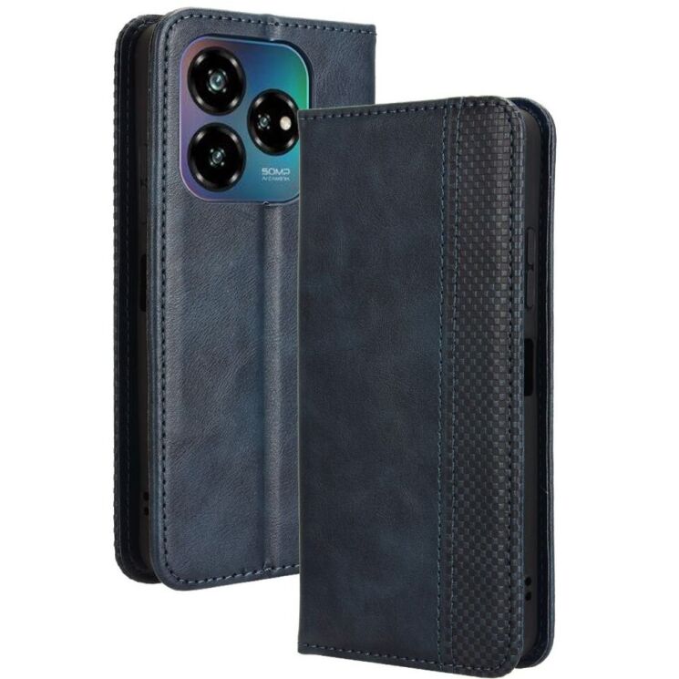 Чехол Deexe Retro Style для ZTE Nubia V60 Design - Blue: фото 1 из 7