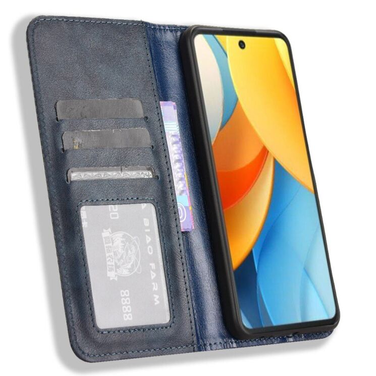 Чехол Deexe Retro Style для ZTE Nubia V60 Design - Blue: фото 2 из 7
