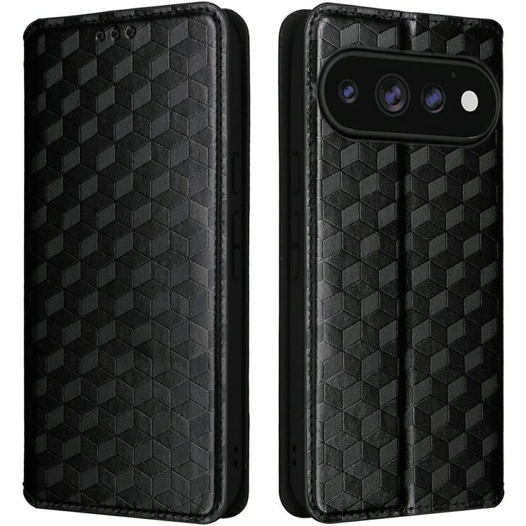 Чехол Deexe Rhombus Book для Google Pixel 11 Pro XL - Black: фото 1 из 7