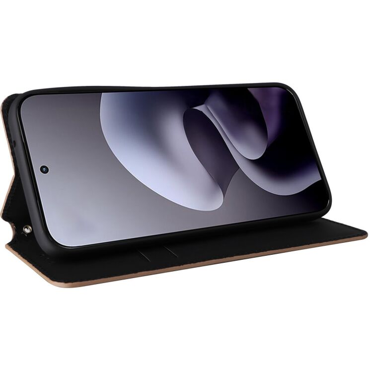 Чохол Deexe Rhombus Book для Motorola Moto G77 - Brown: фото 4 з 10