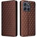 Чохол Deexe Rhombus Book для Motorola Moto G77 - Brown (406811Z). Фото 1 з 10