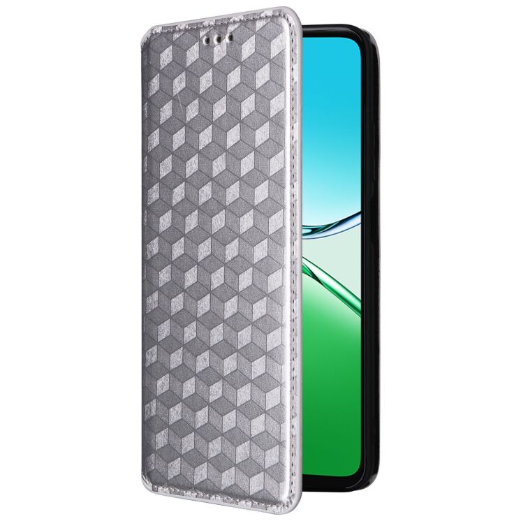 Чохол Deexe Rhombus Book для OPPO A5 - Silver: фото 5 з 6