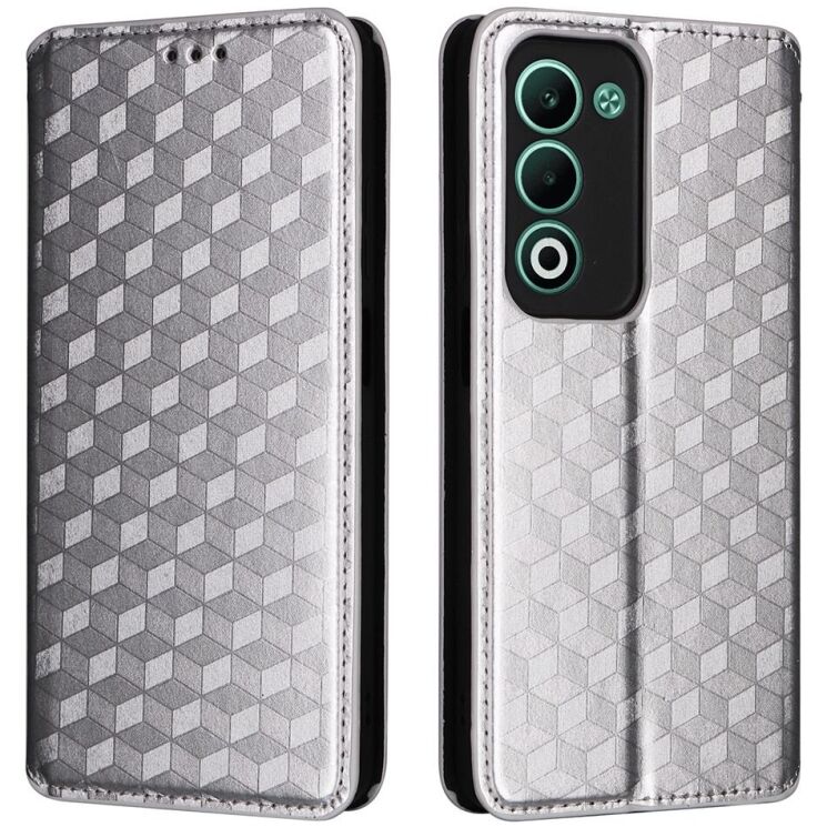 Чохол Deexe Rhombus Book для OPPO A5 - Silver: фото 1 з 6