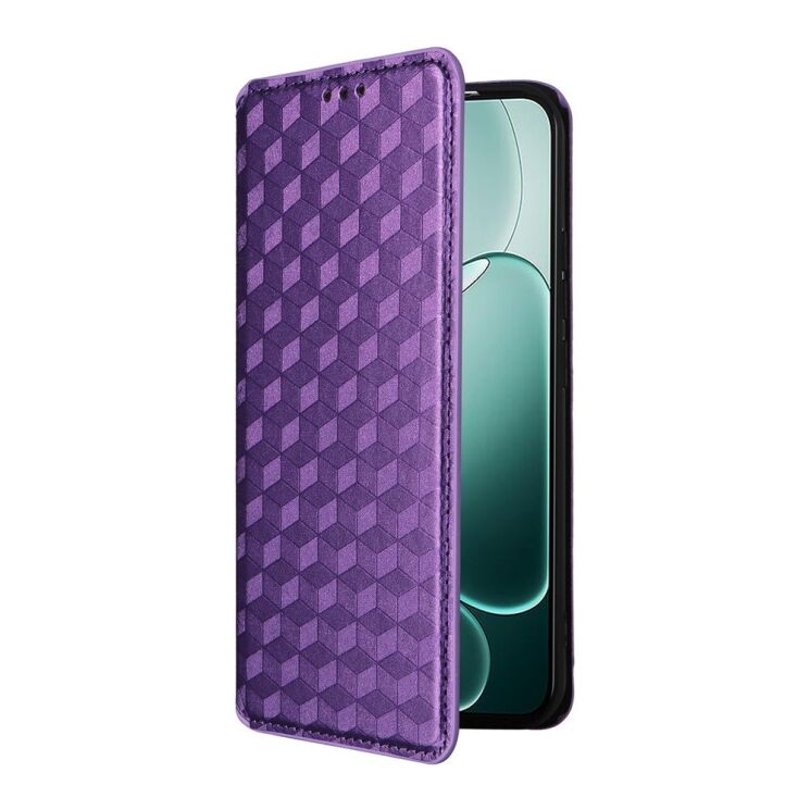 Чохол Deexe Rhombus Book для OPPO A6 Pro - Purple: фото 5 з 6