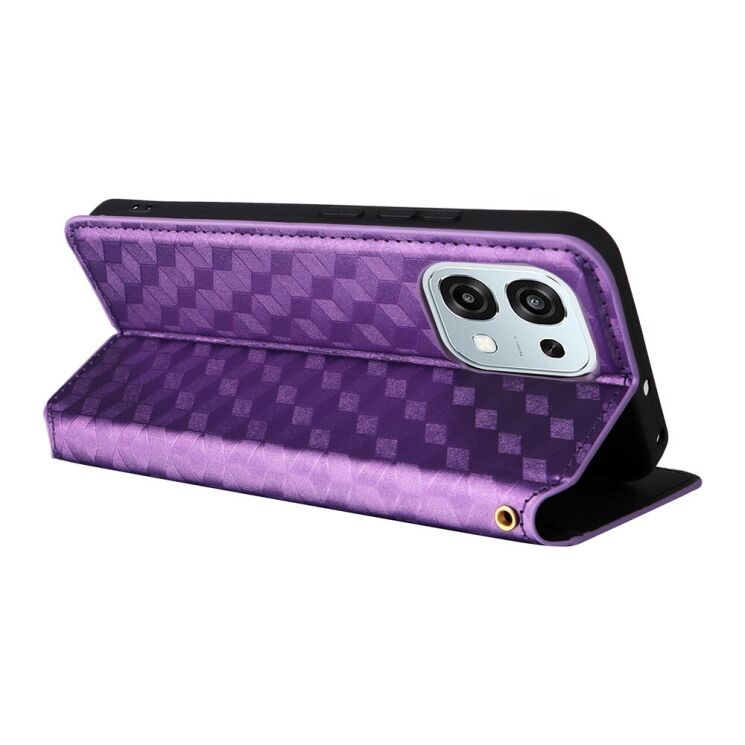 Чохол Deexe Rhombus Book для OPPO A6 Pro - Purple: фото 4 з 6