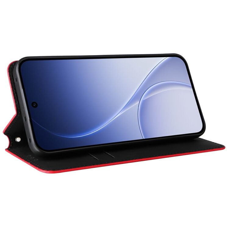 Чехол Deexe Rhombus Book для OPPO Reno 15 F/FS - Red: фото 3 из 7