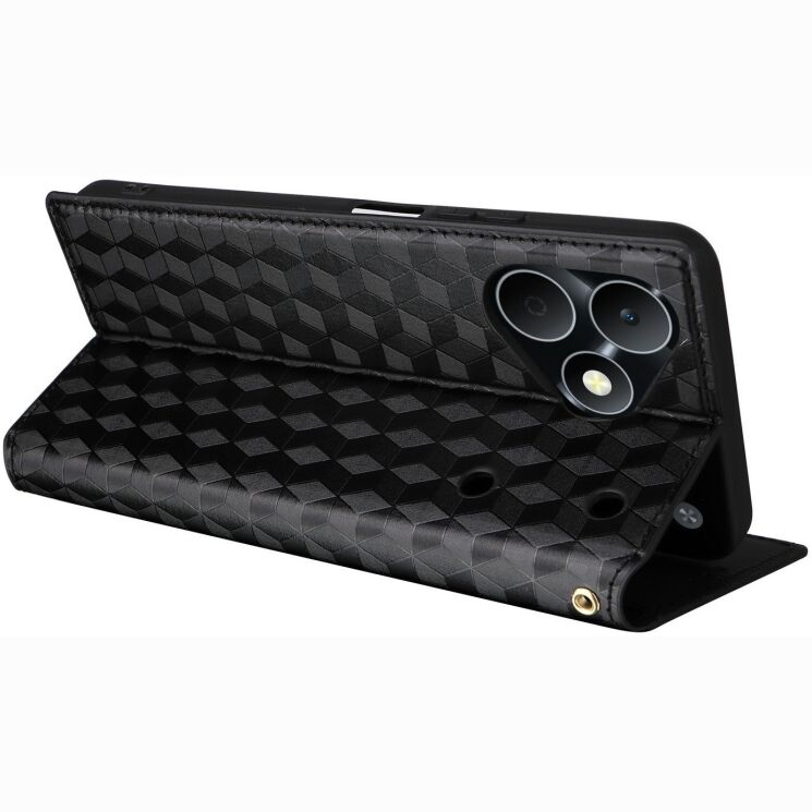 Чохол Deexe Rhombus Book для Realme Note 80 - Black (412403B) Чохол Deexe Rhombus Book для Realme Note 80 - Black: фото 4 з 7