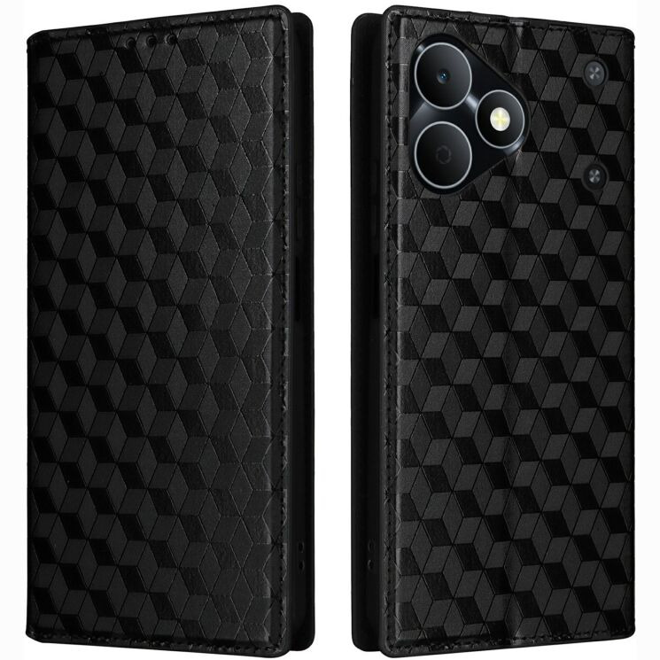 Чохол Deexe Rhombus Book для Realme Note 80 - Black (412403B) Чохол Deexe Rhombus Book для Realme Note 80 - Black: фото 1 з 7