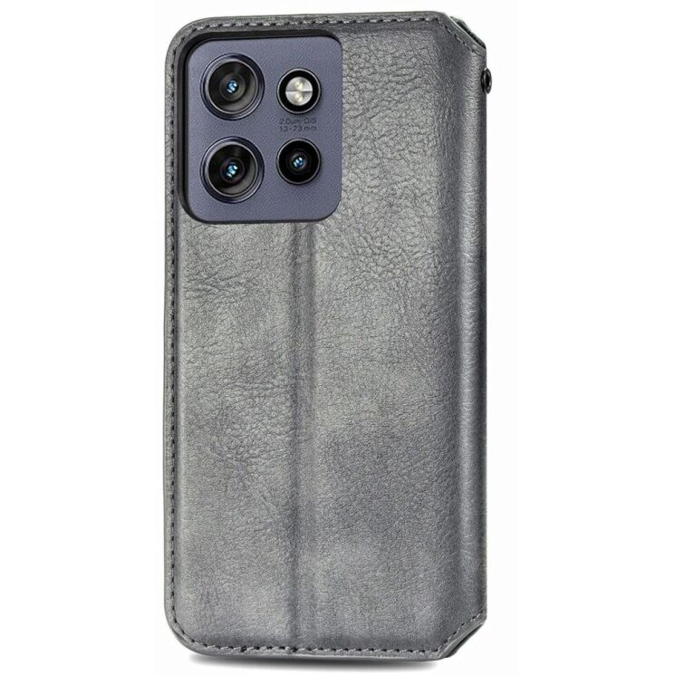 Чехол Deexe Rhombus Wallet для Motorola Edge 50 Neo - Grey: фото 5 из 10