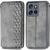 Чехол Deexe Rhombus Wallet для Motorola Edge 50 Neo - Grey: фото 1 из 10
