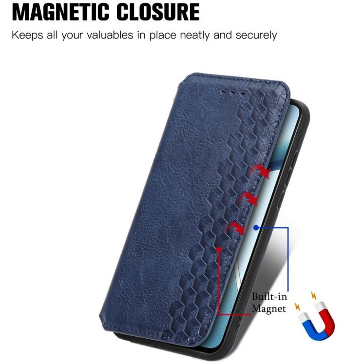 Чохол Deexe Rhombus Wallet для Xiaomi 15T Pro - Blue: фото 6 з 6