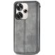 Чехол Deexe Rhombus Wallet для Xiaomi Poco F6 - Grey (355045H). Фото 5 из 9