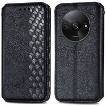 Чехол Deexe Rhombus Wallet для Xiaomi Redmi A3 - Black: фото 1 из 10