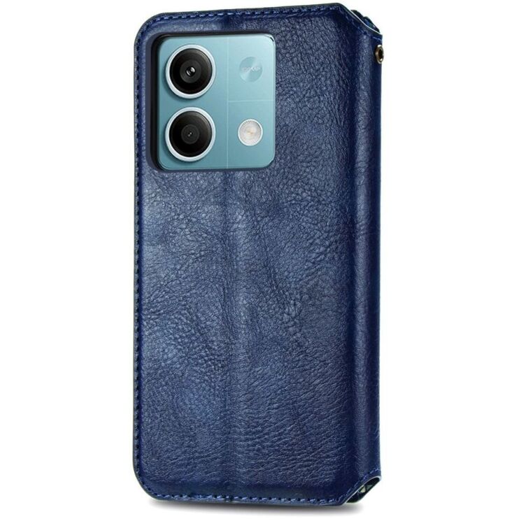 Чехол Deexe Rhombus Wallet для Xiaomi Redmi Note 13 5G - Blue: фото 6 из 10