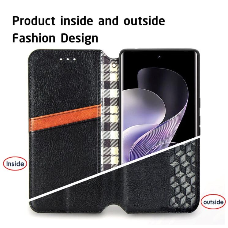 Чехол Deexe Rhombus Wallet для Xiaomi Redmi Note 14 Pro - Green: фото 5 из 10