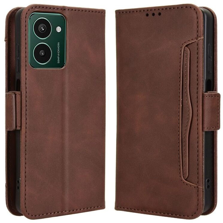 Чехол Deexe Wallet Stand для HMD Pulse / Pulse Pro / Pulse Plus - Brown: фото 1 из 7