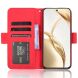 Чохол-книжка з кишеньками Deexe Wallet Stand для Honor 200 - Red (364155R). Фото 3 з 7
