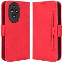 Чехол-книжка с кармашками Deexe Wallet Stand для Honor 200 - Red: фото 1 из 7