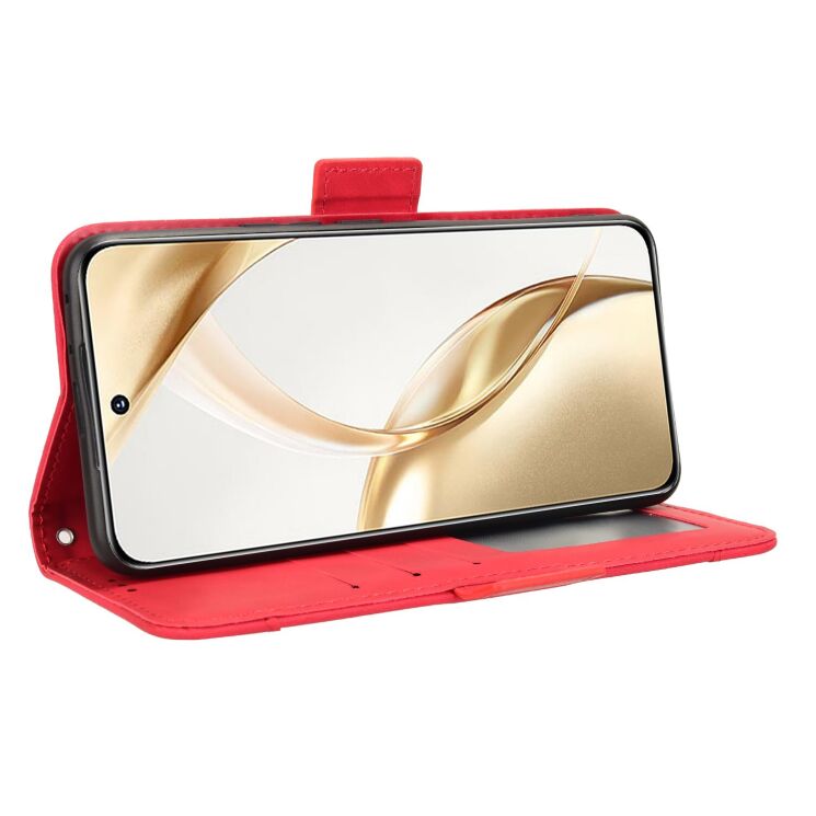 Чохол-книжка з кишеньками Deexe Wallet Stand для Honor 200 - Red: фото 4 з 7