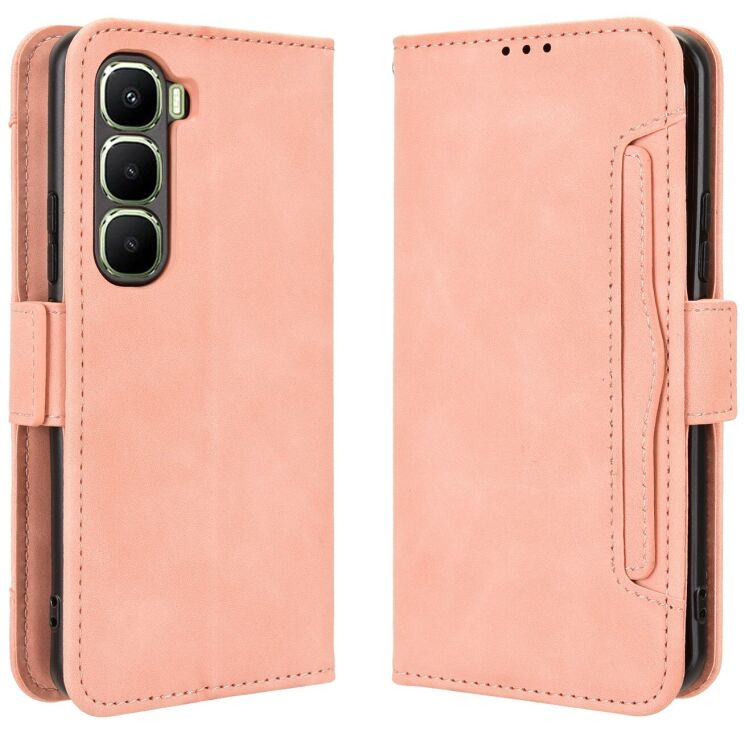 Чохол Deexe Wallet Stand для Infinix Hot 60 Pro Plus - Pink: фото 1 з 15