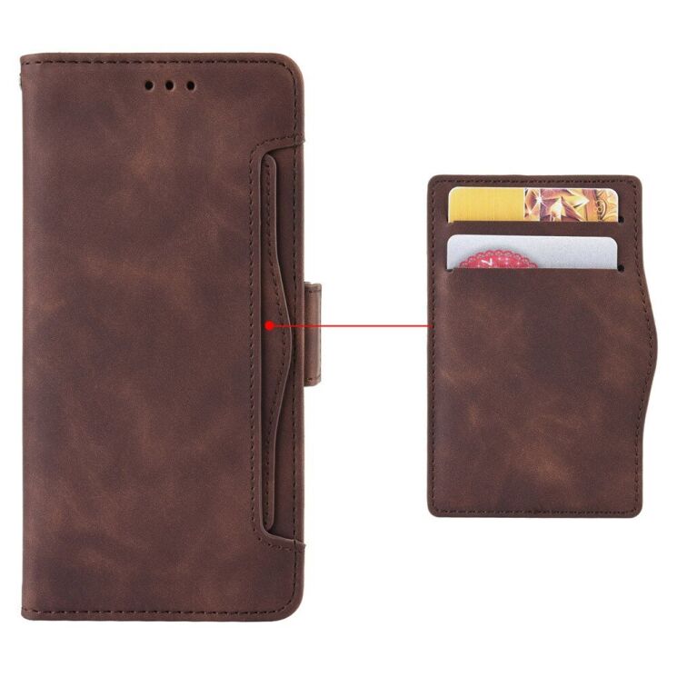 Чохол Deexe Wallet Stand для Motorola Moto G05 / Moto E15 - Brown: фото 6 з 7