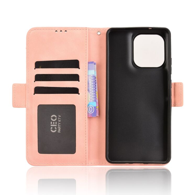 Чохол Deexe Wallet Stand для Motorola Moto G86 - Pink: фото 5 з 13